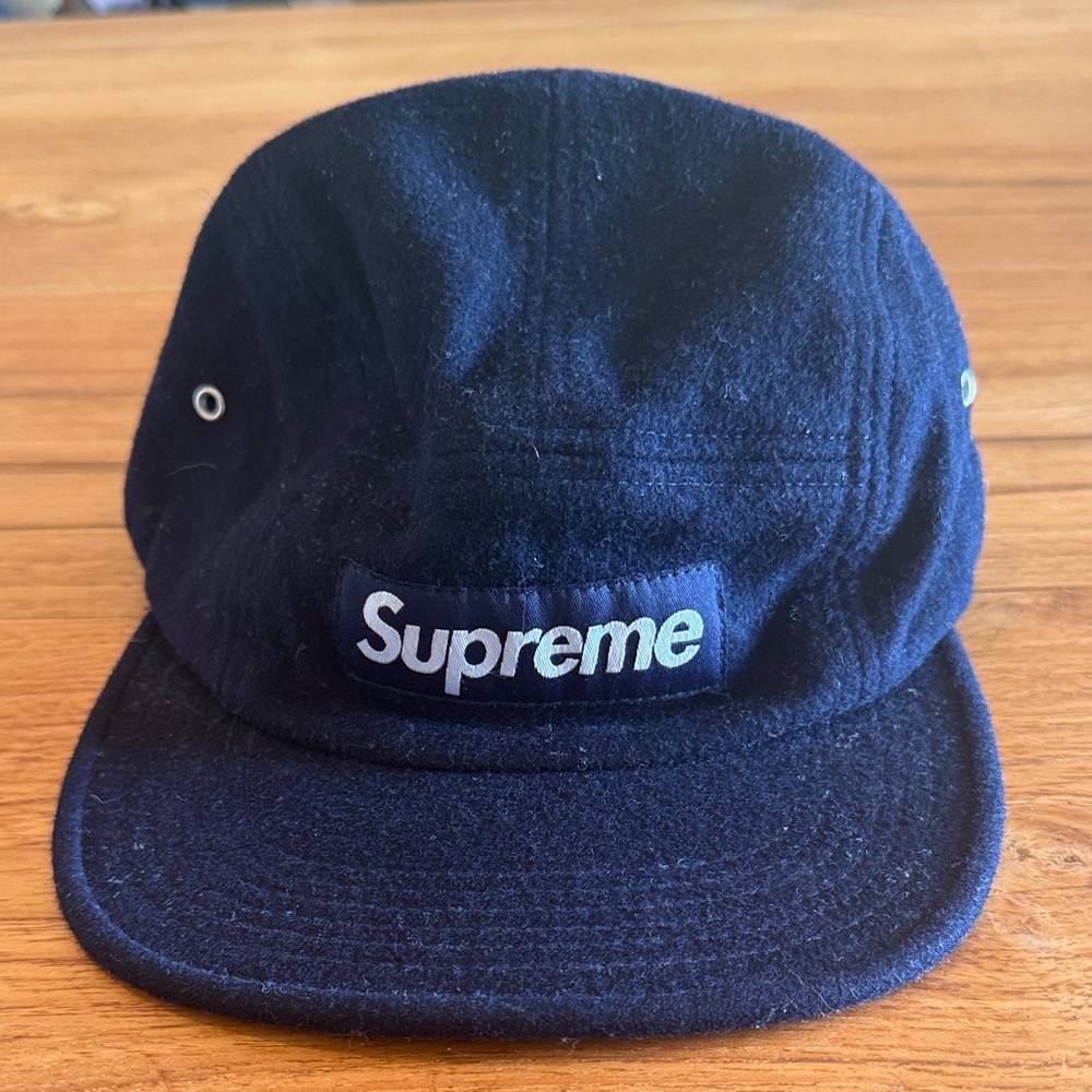 Supreme Dark Blue Logo Cap